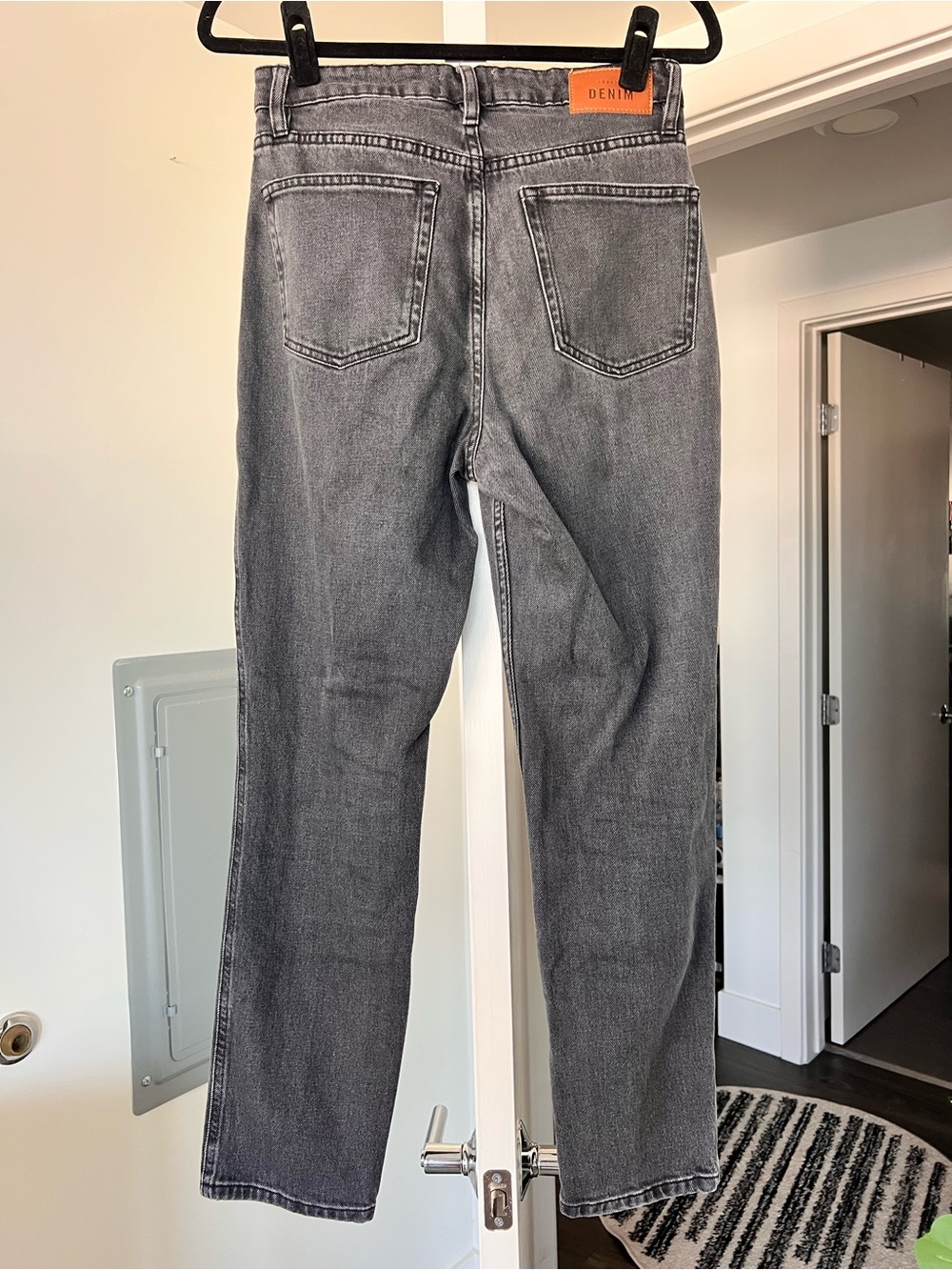Sezane Brut Sexy Jean Straight Leg Charcoal Black Size US 6/EU 38 - Picture 8 of 10